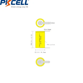 2/6/8/12PCS PKCELL 4/5SC 1200mAh 1.2 V Ni-CD Baterie Reîncărcabilă 4/5 SC Sub baterii de tip C cu sudura file pentru scule electrice