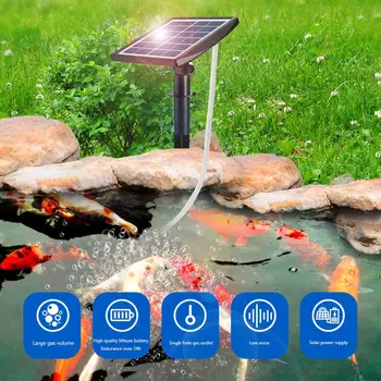 Noi Internă Pompă De Oxigen, Energie Solară Zgomot Redus Pompa De Aer, Aplicabile În Aer Liber, Rezervor De Pește, Piscină Accesorii Acvariu