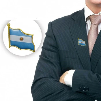 Argentina Flag Pin Broșă Metalică Național Flutură Insigna De Rever Pin Costum&Genti De Voiaj Accesorii