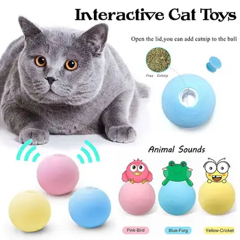 Eva Interactive Jucărie Pisica Smart Touch Simula Sunetul Mingea Catnip Jocuri De Formare Pisica Accesorii Consumabile Pentru Animale De Companie Lucruri Interesante