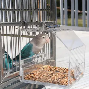 Portabil Alimentator De Pasăre Semințe De Veghe Tava Alimentatoare De Suspendare Păsări Antena De Alimente Pentru Cusca Pentru Papagali Papagali, Canari