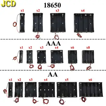 JCD AAA Power Bank Cazuri 1X 2X 3X 4X, 6X, 8X Baterie AAA Suport Cutie de Depozitare de Caz 1 2 3 4 6 8 Slot Baterii de Containere W/ Fir de Plumb