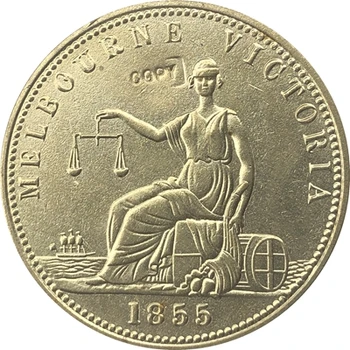 1860 Australia 1/2 Penny COIN COPIA 27.5 MM