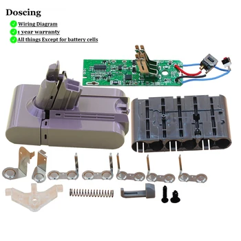 V6 Baterie Li-ion cutie de Plastic de Protecție de Încărcare Circuit Board, PCB pentru Dyson 21.6 V DC58 DC62 DC63 DC72 Aspirator