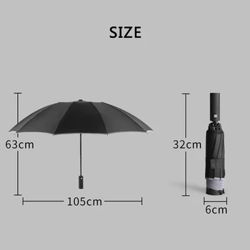 Complet Automată Umbrelă de protecție Solară Anti-UV Umbrelă de Soare 10 Coaste Ploaie Umbrela Pliere Umbrela Parasolar Umbrela de Ploaie de Călătorie Masina 2