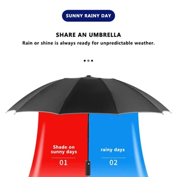Complet Automată Umbrelă de protecție Solară Anti-UV Umbrelă de Soare 10 Coaste Ploaie Umbrela Pliere Umbrela Parasolar Umbrela de Ploaie de Călătorie Masina 4