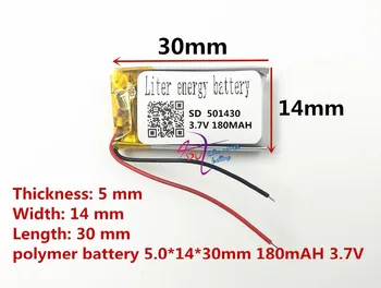 Cel mai bun baterie brand Dimensiune 501430 3.7 V 180mah Baterie Litiu-polimer cu Bord de Protecție Pentru setul cu Cască Bluetooth Produse Digitale