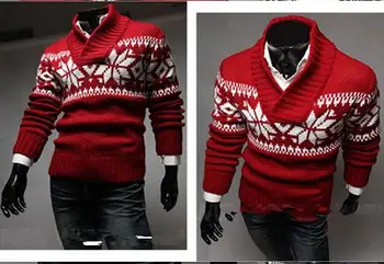 2022 Anglia stil bărbați pulover Pulovere pulover Subțire U-Gât bărbați pulover moda barbati pulovere de Craciun