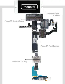 Ibridge Cablu de Măsurare Placa de baza Rezistenta la Tensiune de Semnal de Test de Extensie microfon pentru iphone 6/7/8/X 0