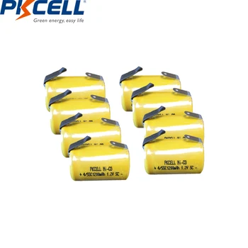 2/6/8/12PCS PKCELL 4/5SC 1200mAh 1.2 V Ni-CD Baterie Reîncărcabilă 4/5 SC Sub baterii de tip C cu sudura file pentru scule electrice 3