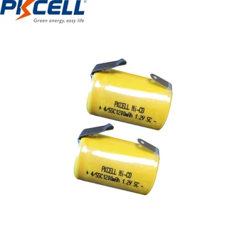 2/6/8/12PCS PKCELL 4/5SC 1200mAh 1.2 V Ni-CD Baterie Reîncărcabilă 4/5 SC Sub baterii de tip C cu sudura file pentru scule electrice 4