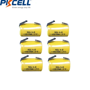 2/6/8/12PCS PKCELL 4/5SC 1200mAh 1.2 V Ni-CD Baterie Reîncărcabilă 4/5 SC Sub baterii de tip C cu sudura file pentru scule electrice 5