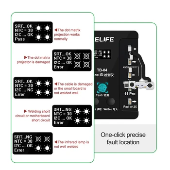 Relife TB-04 Dot Matrix Cablu Pentru iPhone X/XS/XR/XSMAX/11/11P/11PM Dot Proiector Citit Scrie Dot Matrix Fata ID-ul de Reparații Flex 0