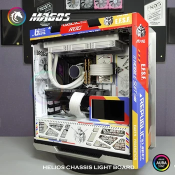 PC Caz Panou RGB Lumina de Bord Backplate Pentru Asus ROG Strix Helios Caz,Sprijin M/B SINCRONIZARE,5V ARGB LED UV Oglindă Figura Decor 0