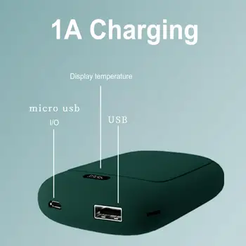 USB Reîncărcabilă Mini Portabil de Mână mai Cald Buzunar Mobil 2 Maini Banca de Alimentare față-verso In1 Încălzire Iarna mai Cald Rapid C1H9
