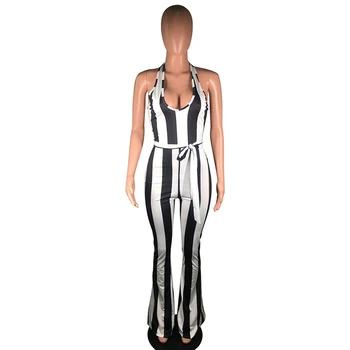 Doamnelor moda Salopete pentru Femei Vara Salopetă pentru Femei Salopete Elegante Sari Costum F0006 Bell Picior CACARE 4