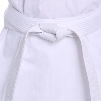 Taekwondo Uniforme WTF Karate, Judo, Taekwondo Dobok Haine Copii pentru Adulti Unisex Maneca Lunga TKD Haine Albe 1