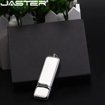 JASTER unitate flash USB Personalizate logo-ul Memory stick cutie de Hârtie de imprimare Color Pen drive Piele Pendrive 64GB 32GB 128GB Compania cadou
