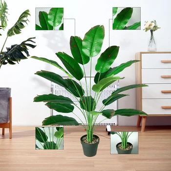 60-82cm Plante Artificiale Pentru Decor Frunze de Banane Fals Pasăre a Paradisului Plastic Monstera pentru Biroul de Acasă Decoratiuni de Gradina 1