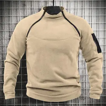 Tricou Trendy de Culoare Solidă Cald Gât de Protecție rezistente la Uzură Bărbați de Iarnă Tricoul