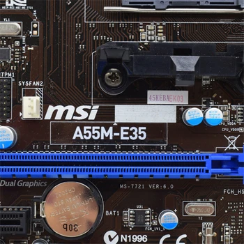 MSI A55M-E35 Placa de baza Socket FM2, FM2+ Placa de baza AMD A55 Chipset-ul Suporta AMD A10/A8/A6/A4 DDR3 DIMM 32GB PCI-E 2.0 SATA II