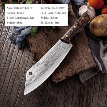 Germană Bucătarul Satâr Chef Slicer Santoku Utilitate Cuțite de Înaltă Calitate de Mână-forjat Instrumente de Bucatarie 5Cr15MoV Chef Accesorii 3