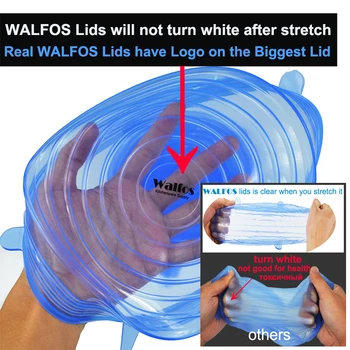 WALFOS Silicon Întinde Capace Capac Universal din Silicon Folie Alimentară Castron Capac Oală Capac de Silicon Tigaie de Gătit Accesorii de Bucatarie