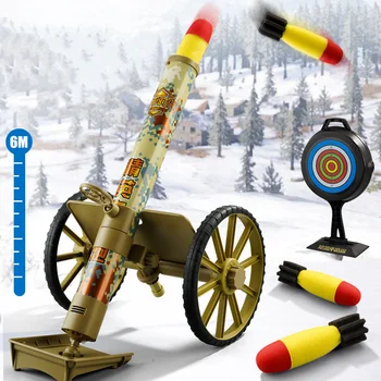 Copiii Mortar Carul Jucărie Asamblare DIY Simulare de Fotografiere Burete Moale Bomba Multi-Unghi de Ajustare Mobil Lansator de Rachete Jucarii 1