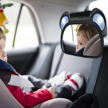 Drăguț Auto Oglinda Retrovizoare De La Distanță De Control Rotativ Oglindă Reglabilă Largă Masina Scaunul Din Spate Oglinda Retrovizoare Siguranță Copii Monitor 4