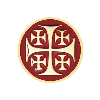 Ierusalim Crucea de smalț Moale de Pin Rever insigna