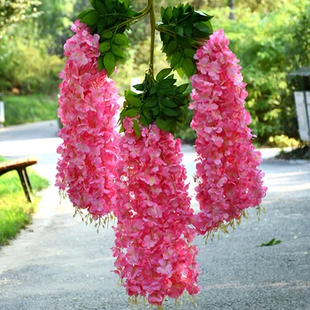 12 Piese Decor Nunta Flori Artificiale Petrecerea de nunta Romantica Decorative de Mătase Ghirlande De flori artificiale de mătase wisteria