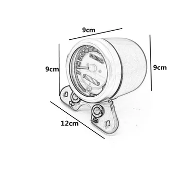 Motocicleta Kilometraj Vitezometru Digital LCD Ecartament W/ Lumina Incarcator USB Interfață Pentru Honda CG125 Cafe Racer 0