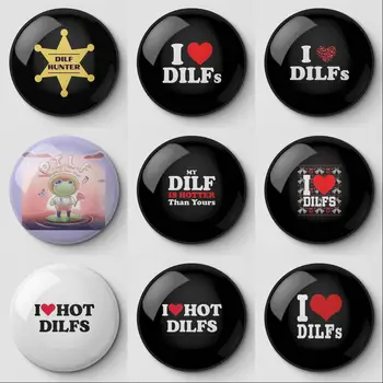 Dragoste Dilfs Fierbinte Tati Tricou Inima Moale Butonul Pin Personalizate Funny Haine Brosa Pin Rever Guler Insigna Cadou Pălărie Creative