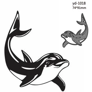 Tăiere de Metal Moare animalul delfin Decor Hârtie Album Cuțit Ambarcațiune Mucegai Lama Pumn Șabloane