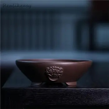 Fata De Animale Nisip Violet Ghiveci Pentru Bonsai Oală Creative Suculente Ghiveci Zen Chinez Retro Rotund Mic Ghiveci Decor Acasă