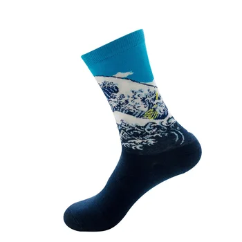 Retro Înstelat Șosete Femeie De Iarna Coapsa Inalta Șosete Plus Dimensiune Unisex Imprimate Amuzant Șosete Bărbați Moda Ciorapi Din Bumbac Șosete Fericit 0