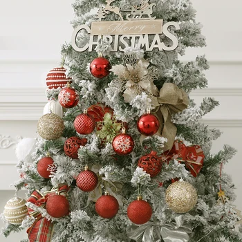1/2 buc 8 cm Ornament pentru Pomul de Crăciun Minge de Anul Nou, Pom de Crăciun Sclipici de Cristal Agățat Pandantive Interior Acasă de Crăciun Decor Navidad