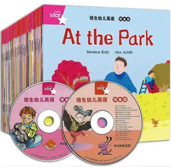 35pcs/lot Pei Sheng primar engleză imagine poveste de desene animate cartea cu DVD de învățare grădiniță copil de cărți de lectură pentru copii