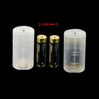 4 buc/lot 2 AA a D Suport Baterie de Caz Converter 2*AA a D Comutator Baterie Cutie Pentru baterii 2AA poate înlocui D bateriei pentru a utiliza