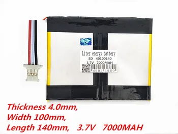 3 fir 40100140 3.7 V 7000mAH 35100140 (polimer litiu-ion baterie) Li-ion baterie pentru tableta pc de 7 inch, 8 inch 9inch