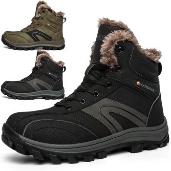 Iarna Glezna Drumeții Pantofi Barbati din Piele rezistent la apa de Vânătoare, de Pescuit Cizme de Zăpadă în aer liber Pantofi de Lucru de Mari Dimensiuni 40-48 Dimensiune Bărbați Adidas
