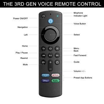 1buc Voce de Înlocuire de Control de la Distanță L5B83G de Control Pentru Amazon Foc TV Stick 3Nd Gen Foc TV Cub de Foc TV Stick Lite 4K