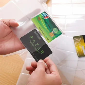 10BUC PVC Impermeabil Transparent Suport Card de Plastic Carte de identitate Titularilor Caz, Pentru a Proteja Cardurile de Credit Card Protector Cardului Saci 0