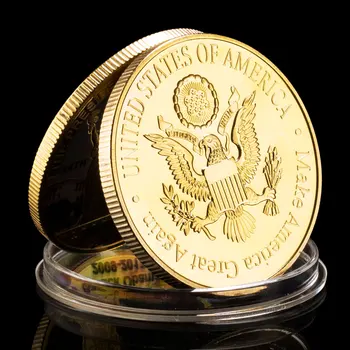 Președintele Statelor Unite, Obama 2008-2016 de Suveniruri Monede Marele Sigiliu al Americii de Vultur Placat cu Aur Monedă Comemorativă