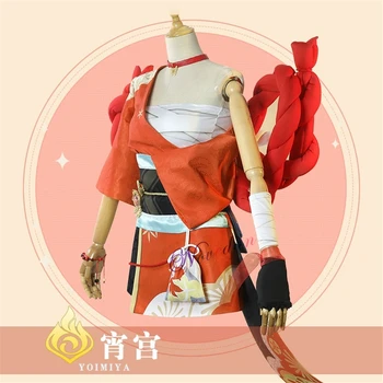 Genshin Impact Naganohara Yoimiya Peruca Cosplay Costum Anime Joc Genshin Rochie Femei Cosplay Kimono Pentru 0