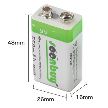 9V 6F22 550mAh li-ion baterie Reîncărcabilă USB Micro Baterii de 9 v litiu pentru Multimetru Microfon cu Control de la Distanță Jucărie KTV