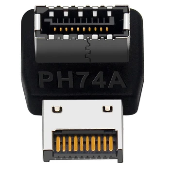 Placa de baza calculator Tip-E USB 3.1 Tip-E Interfata de 90 de Grade al Cotului de Față de Tip C Instalat Adaptorul(PH74A)