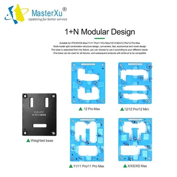 MasterXu RELIFE RL-601U PCB Suport pentru iPhone X XS XS Max 11 12 Pro Max Modular Precizie de Poziționare Clemă Fixare 0