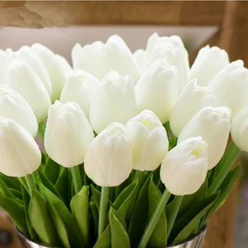 PU Lalele Flori Artificiale Real Touch Mini Tulip Crăciun Familie Gradina Decor Nunta cu Flori Buchet de Simulare