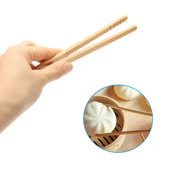 2 buc Bambus Alimente Clește Ustensile de Bucătărie Bufet Instrumente de Gătit Anti Căldură Pâine Clip Clemă de Patiserie Grătar de Bucătărie Clește Kawaii 0
